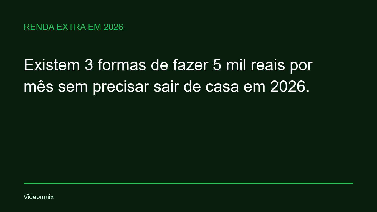 Renda Extra em 2026